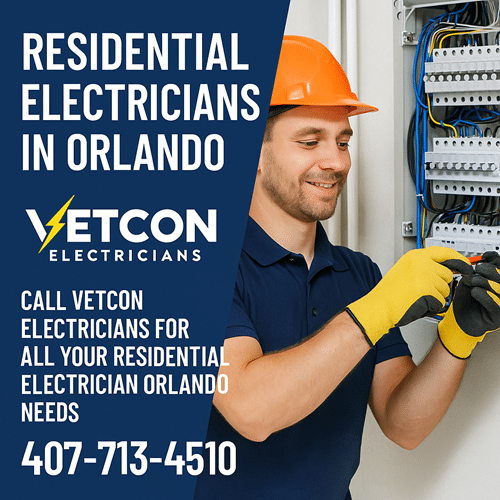 Residential Electrician Orlando, Licensed electrician Orlando FL
